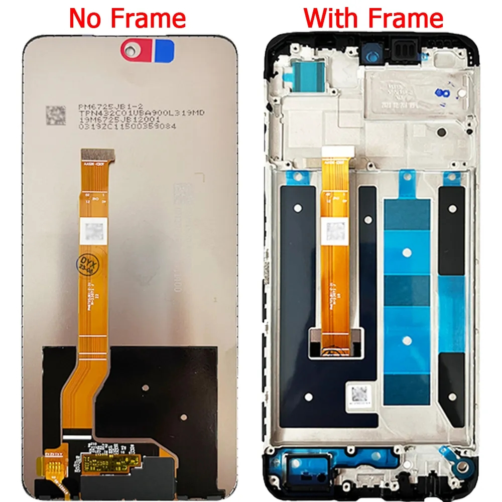 อะไหล่หน้าจอสัมผัสดิจิทัล-lcd-พร้อมกรอบ-สําหรับ-oppo-realme-c55-rmx3710