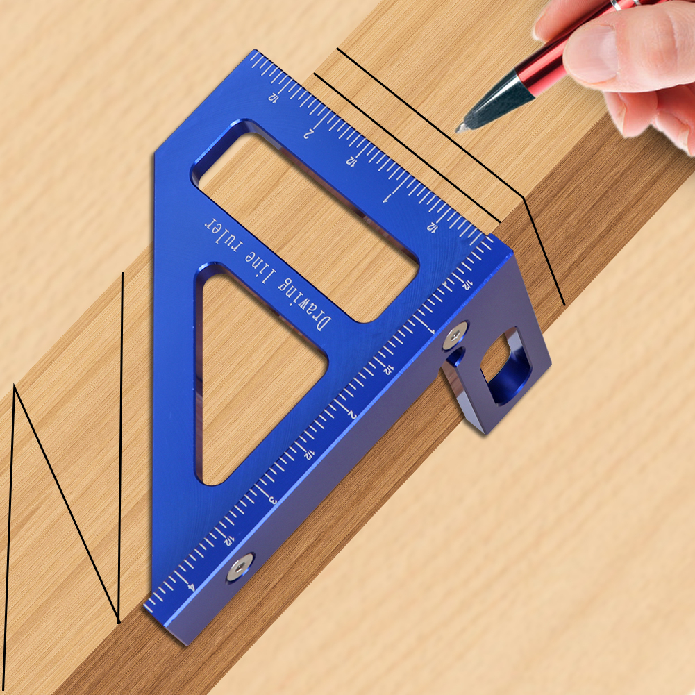 Inch Miter Triangle Ruler 3D Multi Angle measuring Ruler High Precision