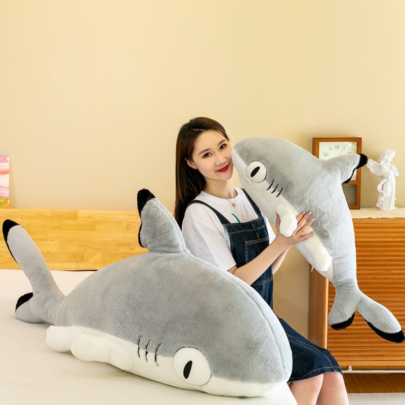 หมอนตุ๊กตา-รูปการ์ตูนแมวฉลาม-ขนาดใหญ่-เหมาะกับของขวัญ-ของเล่นสําหรับเด็ก