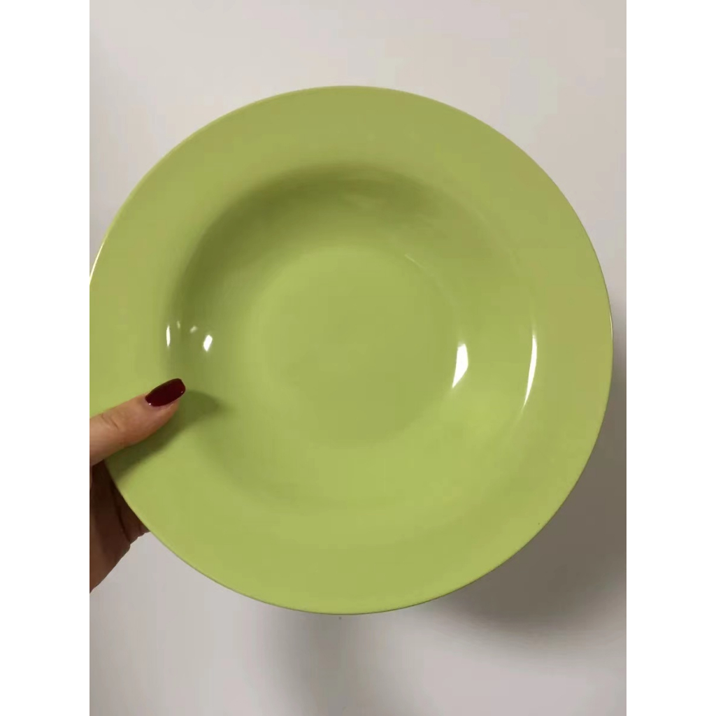 จานเซรามิค-ลายอะโวคาโด-สีเขียว-แบบเรียบง่าย-ของใช้ในครัวเรือน-สําหรับใส่พาสต้า-สลัด