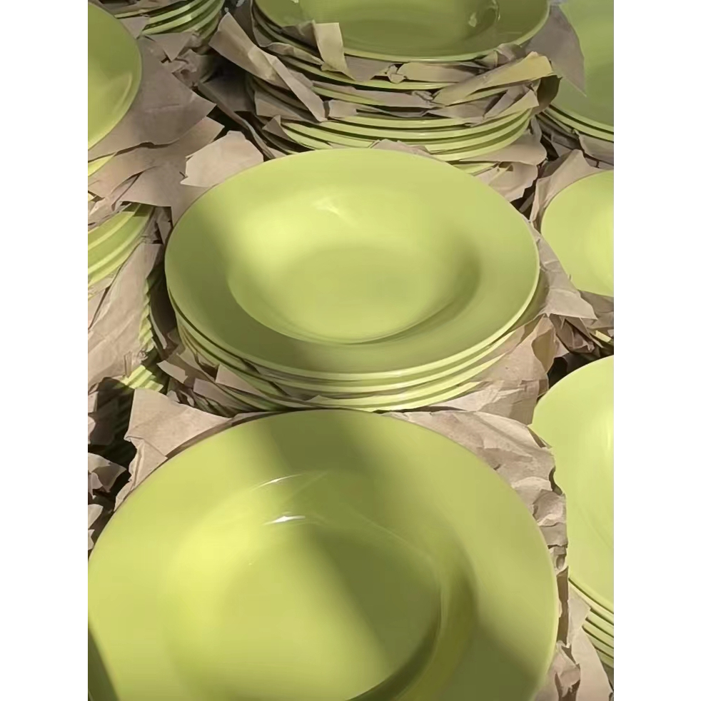 จานเซรามิค-ลายอะโวคาโด-สีเขียว-แบบเรียบง่าย-ของใช้ในครัวเรือน-สําหรับใส่พาสต้า-สลัด
