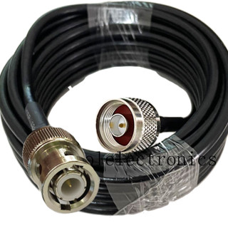 Rg58 50-3 BNC Male to N Male RF สายเคเบิ้ลเชื่อมต่อโคแอ็กเชียลพิกเทล 50 ซม. 1 2 3 5 10 15 20 ม.