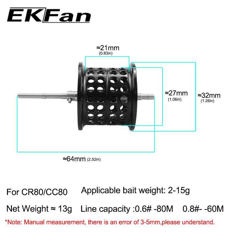 ekfan-ถ้วยลวดตื้น-สเตนเลส-สําหรับ-daiwa-cc80-cr80-micro-matter