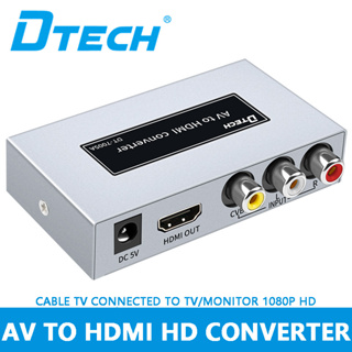 Dtech ตัวแปลงสัญญาณเสียง และวิดีโอ AV เป็น HDMI 1080P DT-7005A