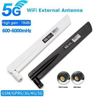 เสาอากาศเราเตอร์ Wifi ไร้สาย 5G Full-band 600-6000MHz 18dBi Gain SMA 3G 4G 5G