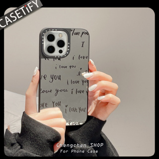 เคสมือถือ แบบกระจก ลาย I LOVE YOU สําหรับ Iphone 14 Pro Max Ip13 Pro 13 Iphone 11 12 Pro Max 13 Pro Max 12 13 14