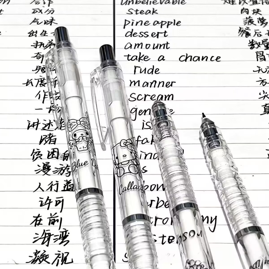 sanrio-ปากกาเจลคาร์บอน-สีดํา-0-5-มม-สําหรับนักเรียน-สอบ