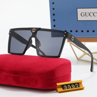 Gucci แว่นตากันแดด ทรงสี่เหลี่ยม หรูหรา แฟชั่นคลาสสิก สําหรับผู้ชาย ผู้หญิง uv400