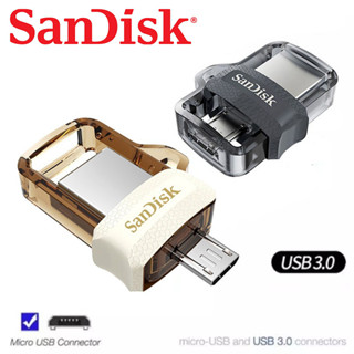 Sandisk แฟลชไดรฟ์ USB คู่ 128GB 256GB 32GB OTG สําหรับอุปกรณ์ Android และคอมพิวเตอร์