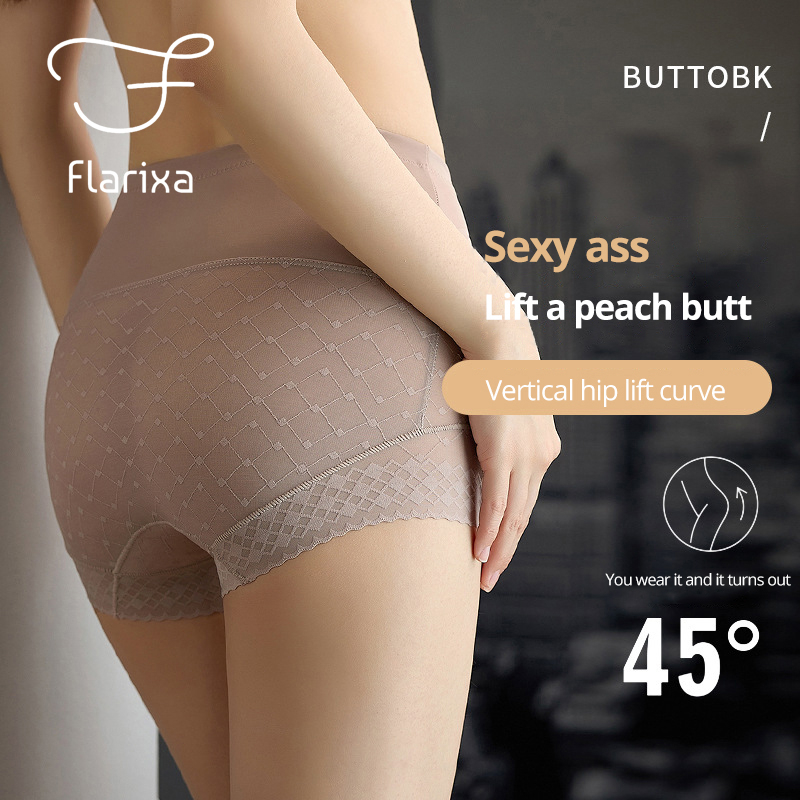 flarixa-กางเกงชั้นใน-เอวสูง-ลูกไม้-กระชับสัดส่วน-ระบายอากาศ-ตาข่ายใส-หน้าท้อง-สะโพก-ยกกระชับ-กางเกงใน