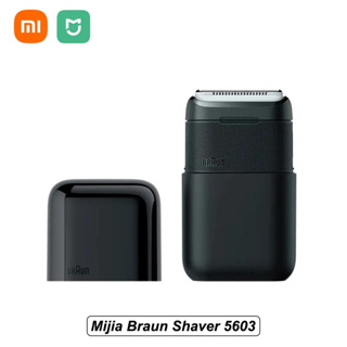 Xiaomi Mijia Braun เครื่องโกนหนวดไฟฟ้า แบบพกพา มีดโกน ยืดหยุ่น ขนาดเล็ก 2 หัว โกนหนวด กันน้ํา ล้างทําความสะอาดได้ ที่กันจอนเครา