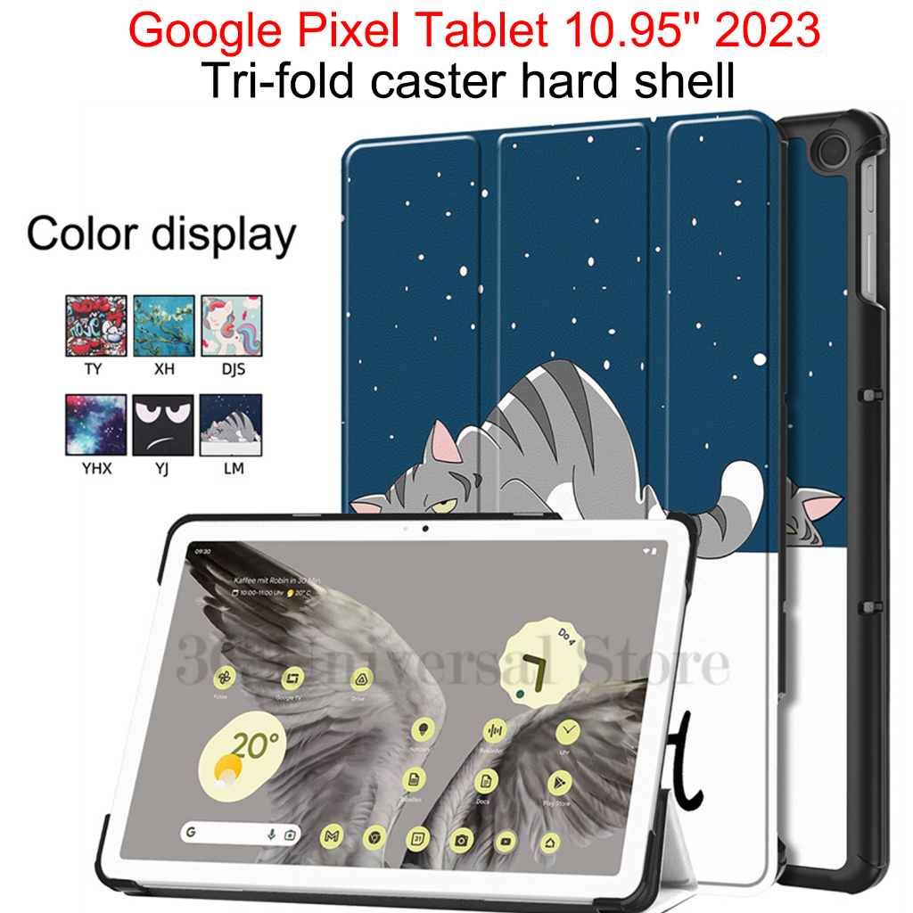 เคสแท็บเล็ตหนัง-pu-ฝาพับแม่เหล็ก-พร้อมช่องใส่บัตร-สีพื้น-สําหรับ-google-pixel-tablet-10-95-นิ้ว-2023-google-pixel-tablet-10-95-นิ้ว-2023