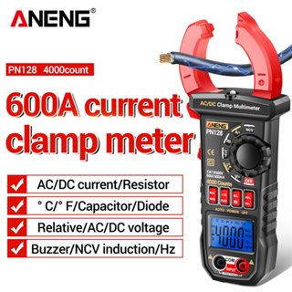 Aneng PN128 เครื่องทดสอบแรงดันไฟฟ้า AC DC 600A NCV True Rms มัลติมิเตอร์ สําหรับช่างไฟฟ้า