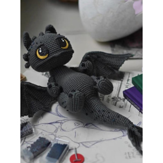 ผ้าวูลถักโครเชต์ ลาย How to Train Your Dragon Master Toothless Boy น่ารัก แฮนด์เมด สําหรับของขวัญแฟนสาว