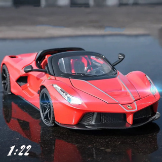 1:22 Ferrari Laferrari โมเดลรถยนต์อัลลอย มีเสียง และไฟ ของเล่นสําหรับเด็ก