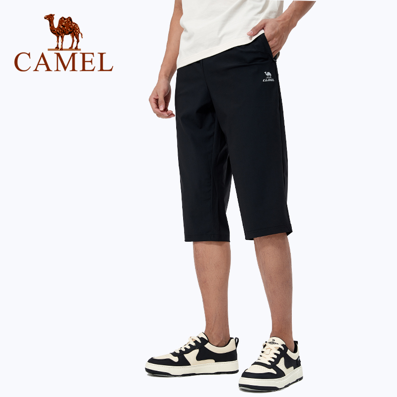 camel-กางเกงกีฬาขาสั้น-ผ้าถัก-ระบายอากาศ-แห้งเร็ว-ป้องกันรังสีอัลตราไวโอเลต-สําหรับผู้ชาย