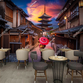 วอลล์เปเปอร์ รูปกิโมโน มีกาวในตัว สไตล์ญี่ปุ่น สําหรับตกแต่งบ้าน ร้านอาหาร บาร์ ซูชิ ขนมขบเคี้ยว