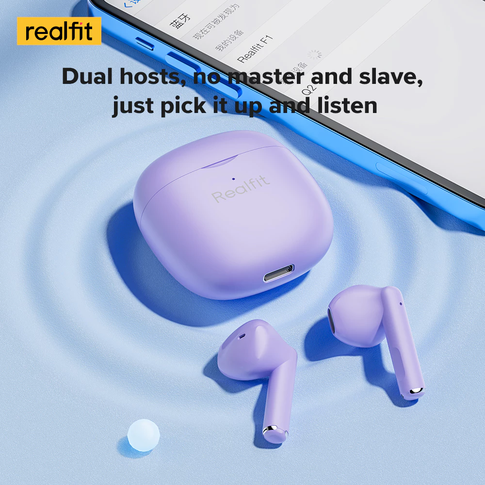 realfit F1 หูฟังไร้สายบลูทูธ พร้อมไมโครโฟน Bluetooth 5.3 Bass หูฟัง เสียงซูเปอร์เบส https://wayoza.com