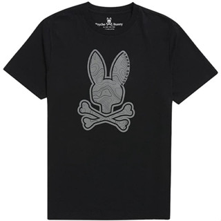 เสื้อยืด พิมพ์ลายกราฟฟิค Psycho Bunny Dixon GD4HD สีดํา