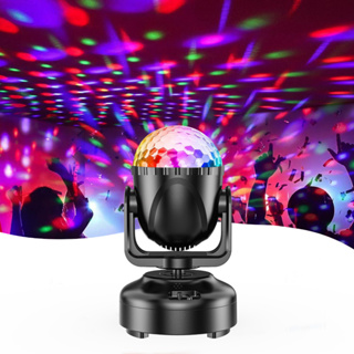 โคมไฟ Led 6w Rgb ขนาดเล็ก สําหรับตกแต่งปาร์ตี้ ไฟ KTV ไฟเวที ไฟปาร์ตี้ LED Disco Light Magic Ball Light Bar ไฟเวทีหมุนด้วยเสียง ไฟเลเซอร์