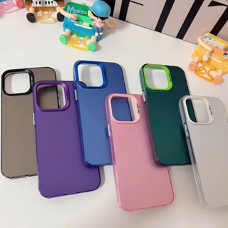 เคสโทรศัพท์มือถือ แบบนิ่ม กันกระแทก สีสันสดใส สําหรับ iPhone14 14pro 14promax 14pro 13 13promax 13pro 11 12promax 12 12pro