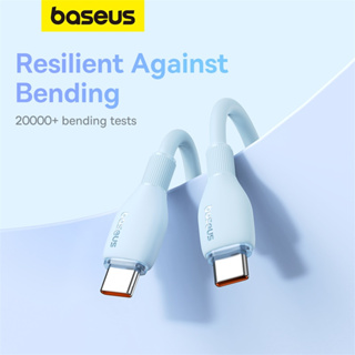 Baseus 100W PD USB C สายเคเบิล เป็น Type C สายชาร์จเร็ว สายชาร์จนุ่ม TPE ชาร์จเร็ว