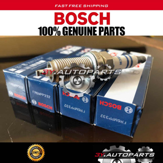 ใหม่ - FR6MPP332 0242240619 หัวเทียนแพลตตินัมคู่ สําหรับเครื่องยนต์ Bosch (FR6MPP332) Mercedes (M271 Kompressor Engine) W203 W204 W211 R171 4 ชิ้น