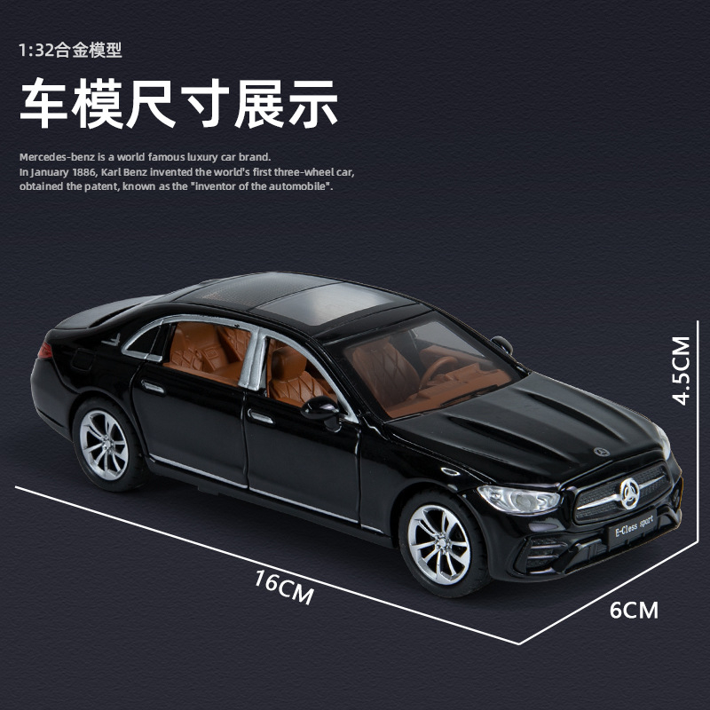 รถเบนซ์-สเกล-1-32-e300l-โลหะผสม-diecast-ดึงถอยหลัง-รถเก็บของเล่น-ของขวัญสําหรับเด็ก