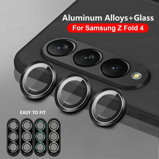 สําหรับ Samsung Galaxy Z Fold 4 Fold4 เลนส์กล้องโค้ง กระจกนิรภัย Matel กันชน ป้องกันแหวน