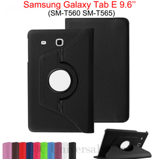 เคสแท็บเล็ตหนัง PU ฝาพับ หมุนได้ 360 องศา 9.6 นิ้ว สําหรับ Samsung Galaxy Tab E 9.6 นิ้ว SM-T560 T565 TabE 9.6 นิ้ว SM-T560 SM-T565