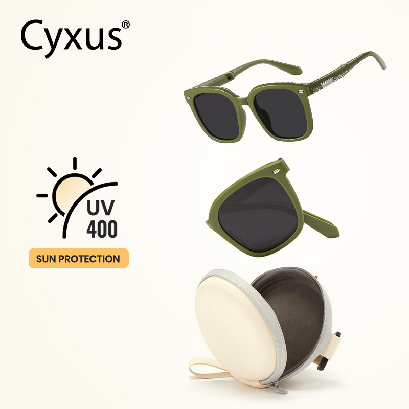 cyxus-แว่นตากันแดดแฟชั่น-เลนส์โพลาไรซ์-พับได้-tr90-ป้องกันรังสียูวี-400-1106