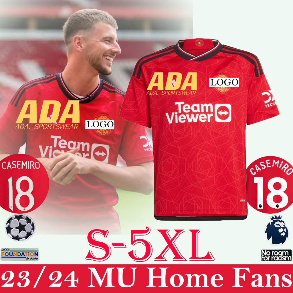 เสื้อกีฬาแขนสั้น-ลายทีมชาติฟุตบอล-man-u-23-24-ไซซ์-s-5xl-ชุดเหย้า-คุณภาพสูง-สําหรับผู้ชาย