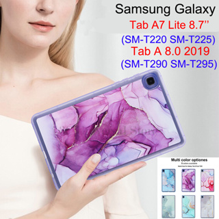 เคสแท็บเล็ตแฟชั่น พิมพ์ลายหินอ่อน กันกระแทก สําหรับ Samsung Galaxy Tab A7 Lite 8.7 นิ้ว SM-T220 SM-T225 Galaxy Tab A 8.0 2019 SM-T290 SM-T295