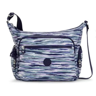 Kipling k12632 กระเป๋าสะพายไหล่ ขนาดใหญ่ จุของได้เยอะ ลายทาง