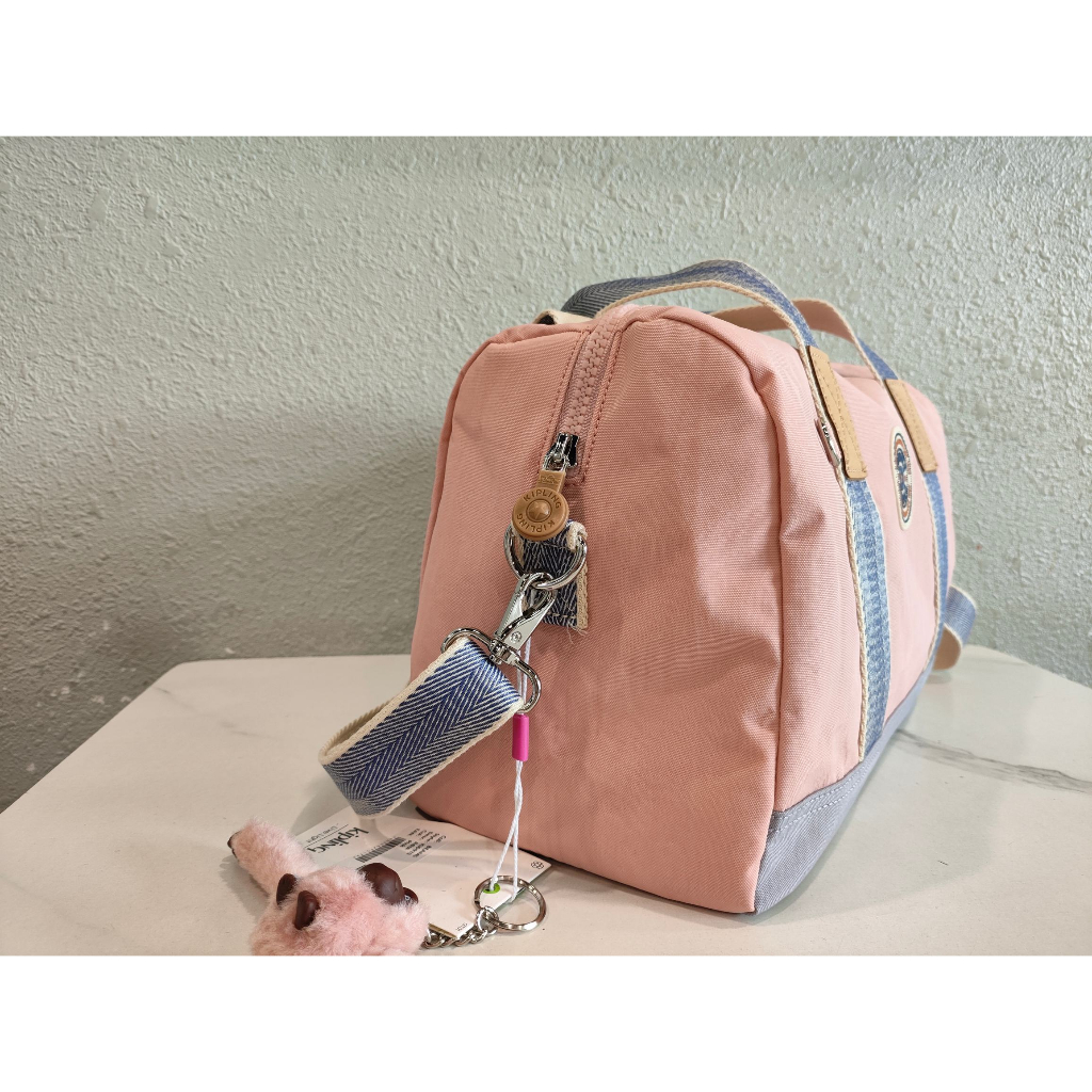 kipling-k16933-abia-กระเป๋าสะพายไหล่-กระเป๋าถือ-ขนาดกลาง-สีชมพู-สีเทา