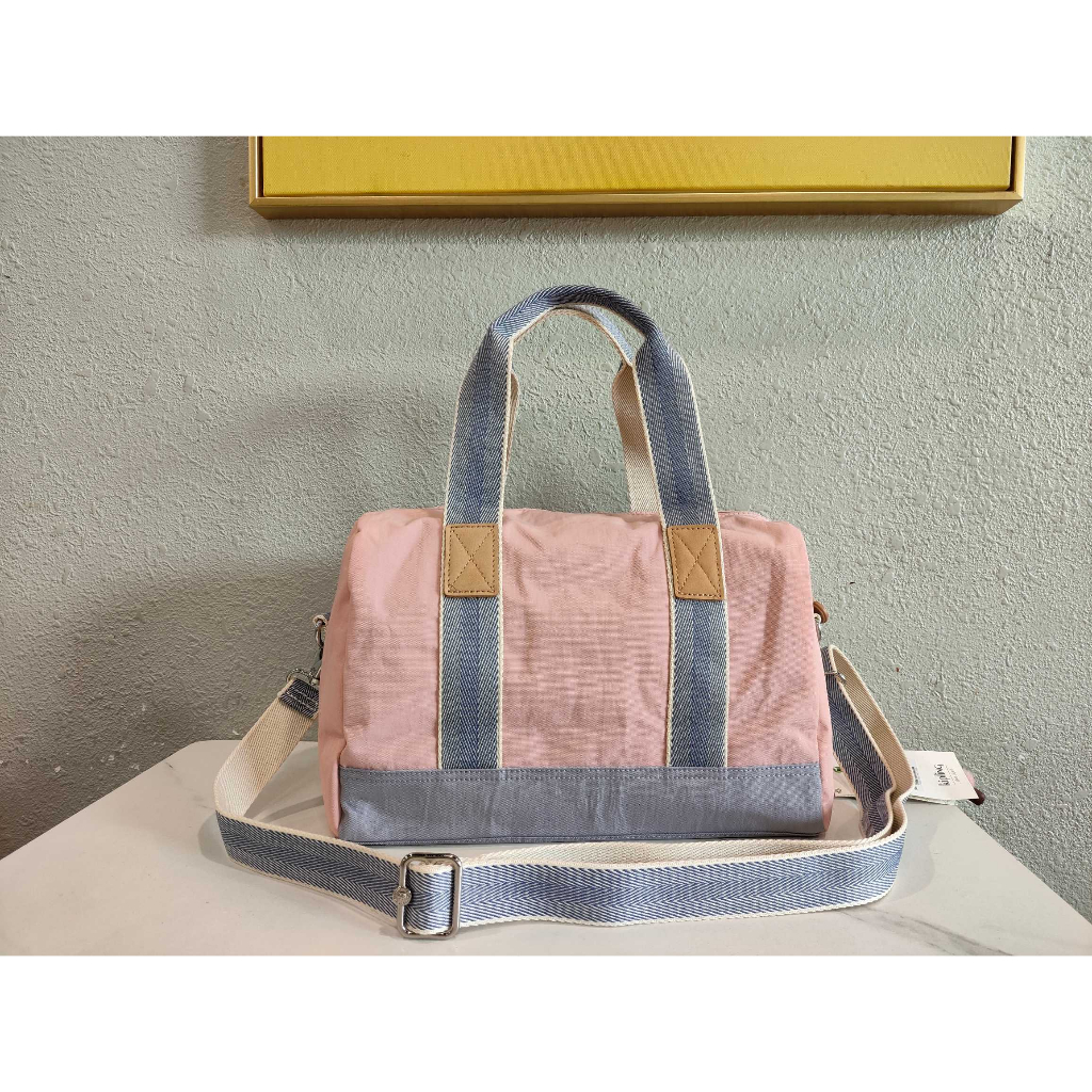 kipling-k16933-abia-กระเป๋าสะพายไหล่-กระเป๋าถือ-ขนาดกลาง-สีชมพู-สีเทา