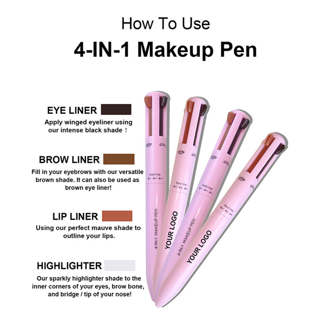 4-in-1-อายไลเนอร์-ดินสอเขียนคิ้ว-ลิป-ปากกา-ดินสอสี-ติดทนนาน-เครื่องมือเครื่องสําอาง-กันน้ํา