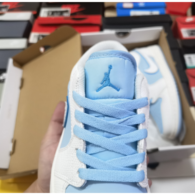 รองเท้าบาสเก็ตบอล-jordan-air-jordan-1-low-ice-blue-ทนทาน-สไตล์เรโทร