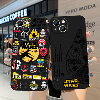 เคสโทรศัพท์มือถือ ลายการ์ตูนดิสนีย์ Star Wars สีดํา สําหรับ Apple iPhone 14 13 12 11 mini XS XR X Pro Max 8 7 6S 6 Plus