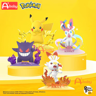 Pokemon ฟิกเกอร์โปเกม่อน (Gengar/Sylveon/Pikachu/Scorbunny Figure) ของเล่น ของขวัญวันเกิด Funism