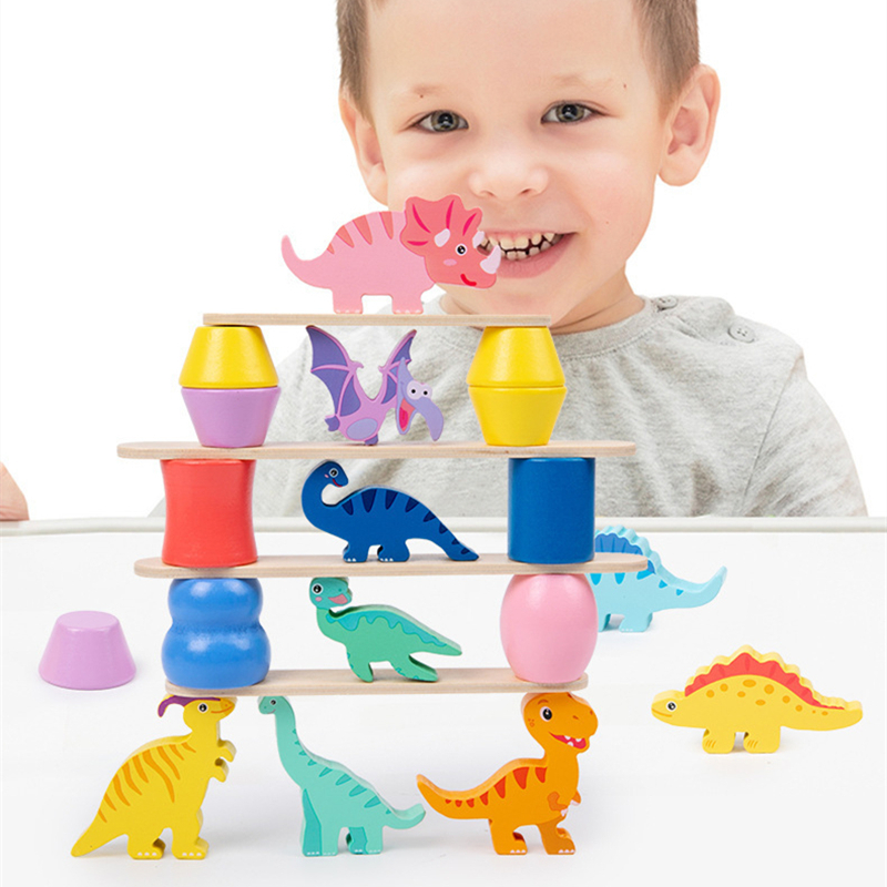 ของเล่นตัวต่อไม้-รูปไดโนเสาร์-montessori-เสริมการเรียนรู้-สําหรับเด็กก่อนวัยเรียน