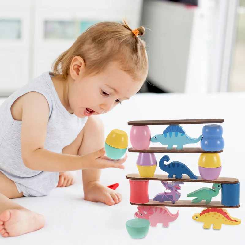 ของเล่นตัวต่อไม้-รูปไดโนเสาร์-montessori-เสริมการเรียนรู้-สําหรับเด็กก่อนวัยเรียน
