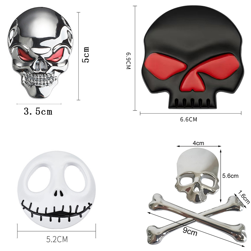 สติกเกอร์โลหะ-ลายโลโก้หัวกะโหลก-3d-สําหรับติดตกแต่งถังน้ํามันเชื้อเพลิงรถยนต์-รถจักรยานยนต์-harley-davidson