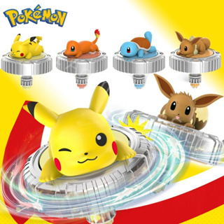 Pokemon Spinning Tops โปเกบอล ปั่นด้านบน Pikachu Eevee ตัวเปิดตัวละครของขวัญวันเกิดของเล่นเด็ก