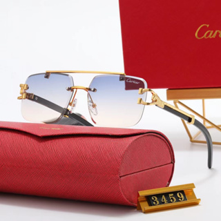 Cartier 2022 แว่นตากันแดดแฟชั่น ทรงสี่เหลี่ยม หรูหรา สําหรับผู้ชาย ผู้หญิง uv400