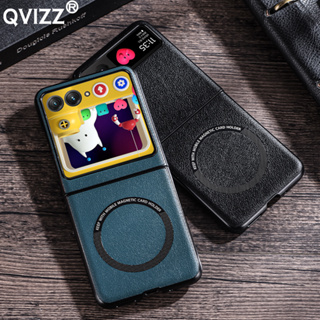 เคสโทรศัพท์มือถือหนังแข็ง แบบพับได้ บางพิเศษ กันกระแทก หรูหรา สําหรับ Motorola Razr 40 Ultra XT2321-3