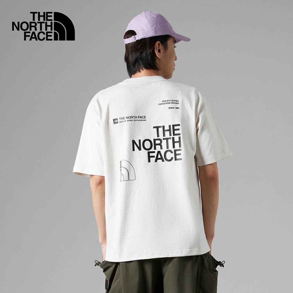 เสื้อยืดแขนสั้น-ผ้าฝ้ายแท้-พิมพ์ลายโลโก้-the-north-face-สําหรับผู้ชาย