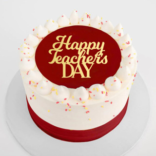 ท็อปเปอร์อะคริลิค Happy Teacher สําหรับตกแต่งเค้ก 10 ชิ้น