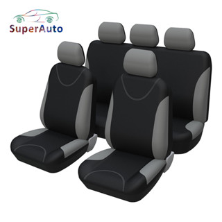 SuperAuto ชุดหุ้มเบาะรถยนต์ ผ้าคลุมเบาะรถยนต์ หุ้มเบาะรถยนต์ อุปกรณ์ตกแต่งรถยนต์