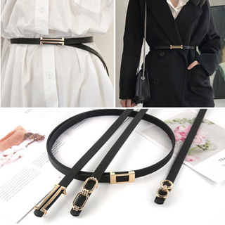 BIBITOP Fashion Personality Casual Vintage All-match Simple DIY Button thin belt